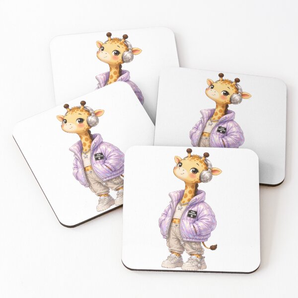 Item preview, Cute Y2K Giraffe in Oversized Puffer Jacket Kawaii Sticker designed and sold by Snikdha.