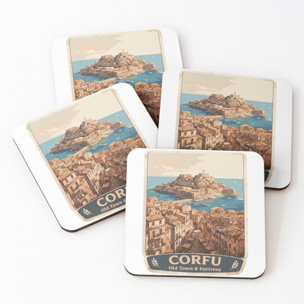 Item preview, Vintage Corfu Old Town & Venetian Fortress Travel designed and sold by CharaFei.Art.