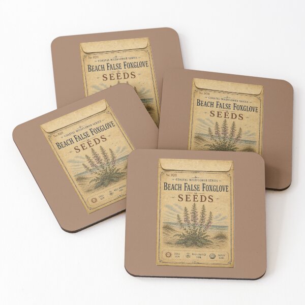 Item preview, Vintage Seed Packet PRINT ONLY NOT REAL- Beach False Foxglove Coastal Wildflowers Series 020 (last one!) designed and sold by Beachy.