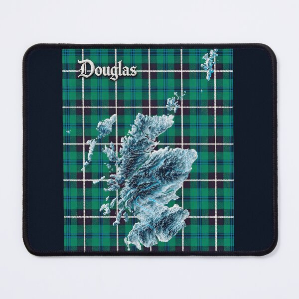 Item preview, Scotland Map and Clan Douglas Tartan designed and sold by davidelder.