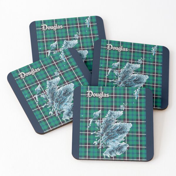 Item preview, Scotland Map and Clan Douglas Tartan designed and sold by davidelder.