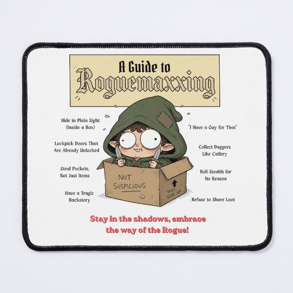 Item preview, A Guide to Roguemaxxing (Light Edition) - DND RPG Meme designed and sold by Dice_Goblin_Studio.