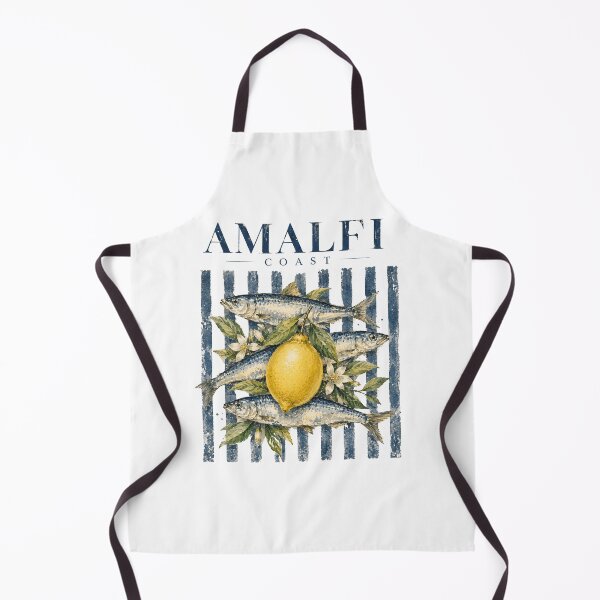 Item preview,  Vintage Amalfi Coast Sardines & Lemon Watercolor Travel | Mediterranean Coastal Botanical Art designed and sold by SOUFIANE1991.