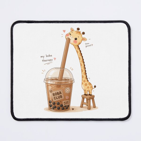Item preview, Cute Giraffe Drinking Bubble Tea Kawaii Boba Lover Sticker designed and sold by Snikdha.