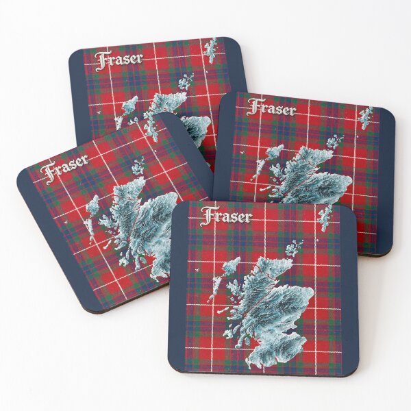Item preview, Scotland Map and Clan Fraser Tartan designed and sold by davidelder.