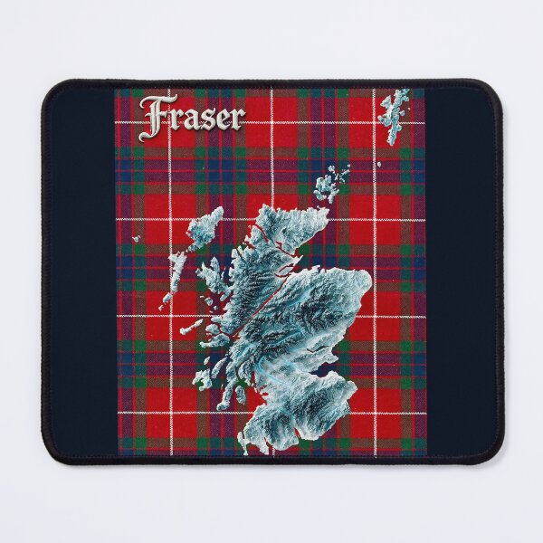 Item preview, Scotland Map and Clan Fraser Tartan designed and sold by davidelder.