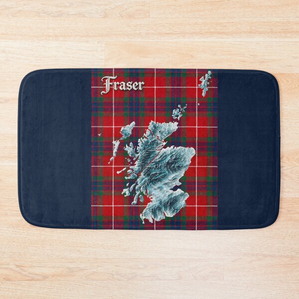 Item preview, Scotland Map and Clan Fraser Tartan designed and sold by davidelder.