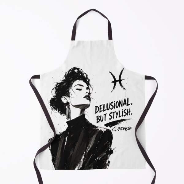 Item preview, Pisces Zodiac Sign Delusional But Stylish Ink Fashion Art designed and sold by ferquirarte.
