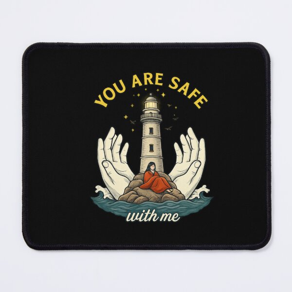 Item preview, You Are Safe With Me Emotional Support Lighthouse designed and sold by PunchDrop.