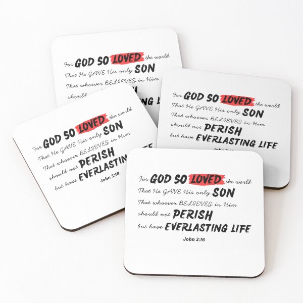Item preview, John 3:16 – For God So Loved the World | Christian Bible Verse Design designed and sold by Conduit Tees.