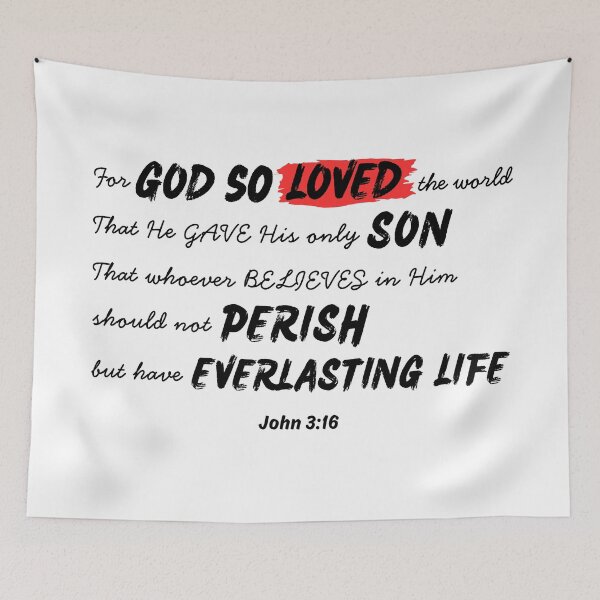Item preview, John 3:16 – For God So Loved the World | Christian Bible Verse Design designed and sold by Conduit Tees.