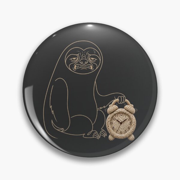 Artikelvorschau, Sleepy Sloth Holding a Knitted Alarm Clock – Dark Apparel Edition entworfen und verkauft von knitcorner26.