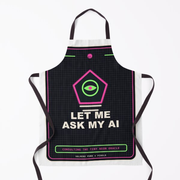 Item preview, Let Me Ask My AI - Neon Pixel Goth AI Design designed and sold by Valmere-Punk.
