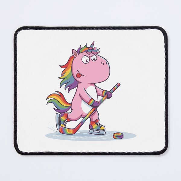 Item preview, Cute pink unicorn hockey player Rainbow design, Sports Gift designed and sold by BobaTeeStore.