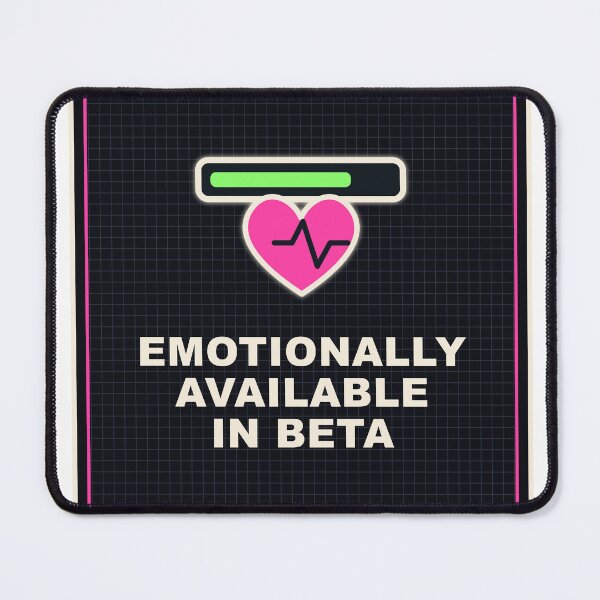 Item preview, Emotionally Available In Beta - Neon Pixel Goth AI Design designed and sold by Valmere-Punk.