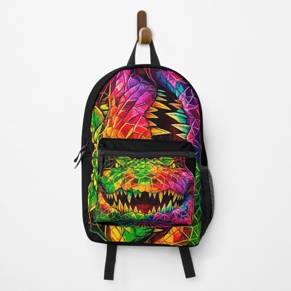 Item preview, Colorful Geometric Crocodile Head Art – Neon Polygonal Alligator Illustration designed and sold by Geometric Art..