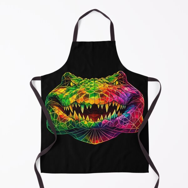 Item preview, Colorful Geometric Crocodile Head Art – Neon Polygonal Alligator Illustration designed and sold by Geometric Art..