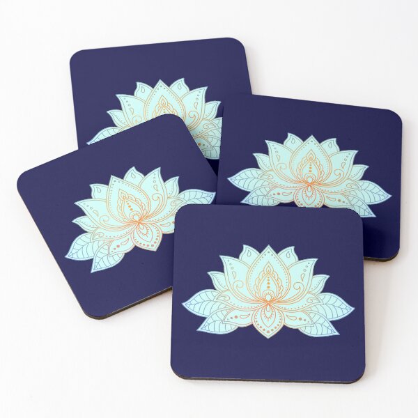 Item preview, Gradient Lotus Flower Line Art designed and sold by AmbientArtCo.
