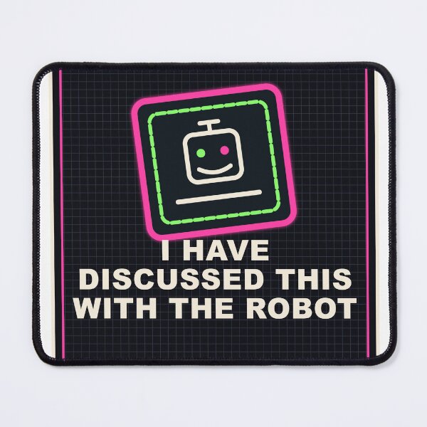 Item preview, I Have Discussed This With The Robot - Neon Pixel Goth AI Design designed and sold by Valmere-Punk.
