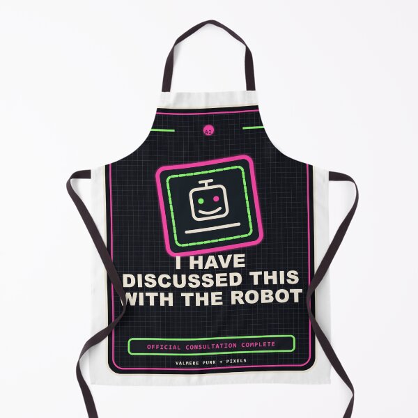 Item preview, I Have Discussed This With The Robot - Neon Pixel Goth AI Design designed and sold by Valmere-Punk.