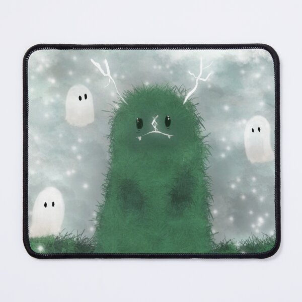 Item preview, Little green monster with his ghost friends designed and sold by Ikumy.