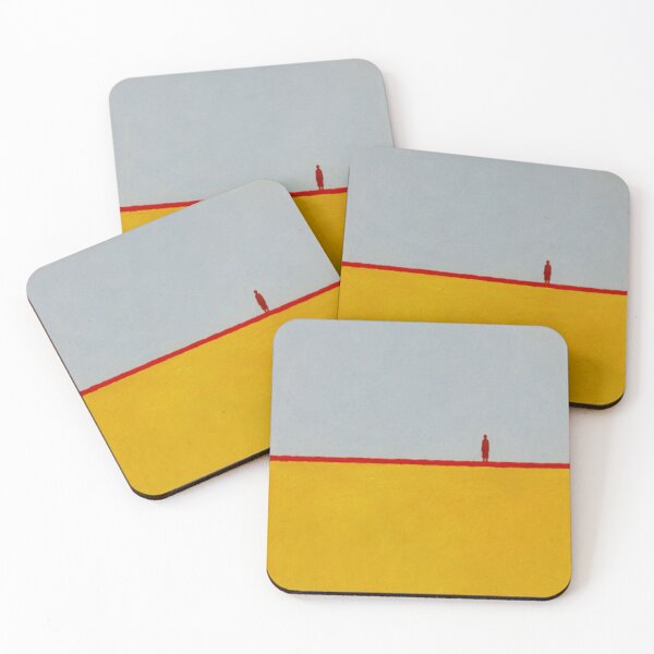 Item preview, "Red Horizon" – Minimalist Figurative Landscape Art designed and sold by Moodzu.