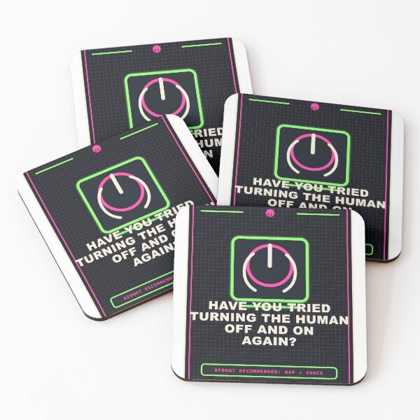Item preview, Have You Tried Turning The Human Off And On Again? - Neon Pixel Goth AI Design designed and sold by Valmere-Punk.