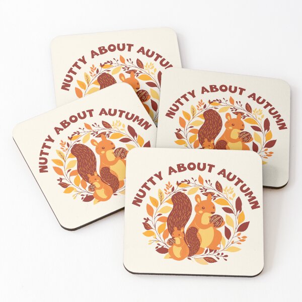 Item preview, Nutty About Autumn | Cute Squirrel Fall Leaves Woodland Design designed and sold by Sachie's Studio.