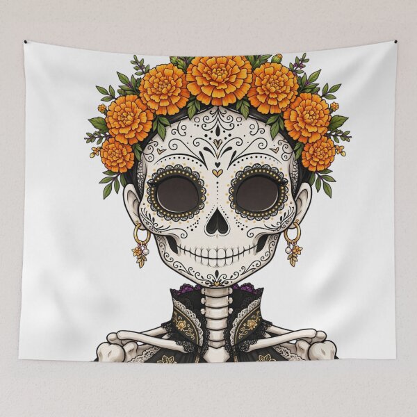 Item preview, La Catrina Sugar Skull Queen - Dia de los Muertos Day of the Dead designed and sold by Yellowriversss.