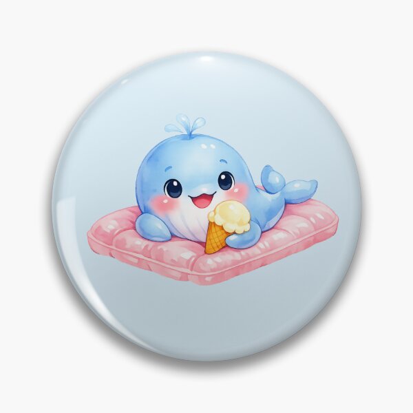 Item preview, Kawaii Whale on Pool Float  designed and sold by DariaCraft.