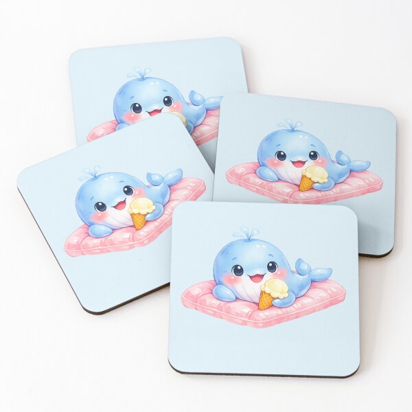 Item preview, Kawaii Whale on Pool Float  designed and sold by DariaCraft.
