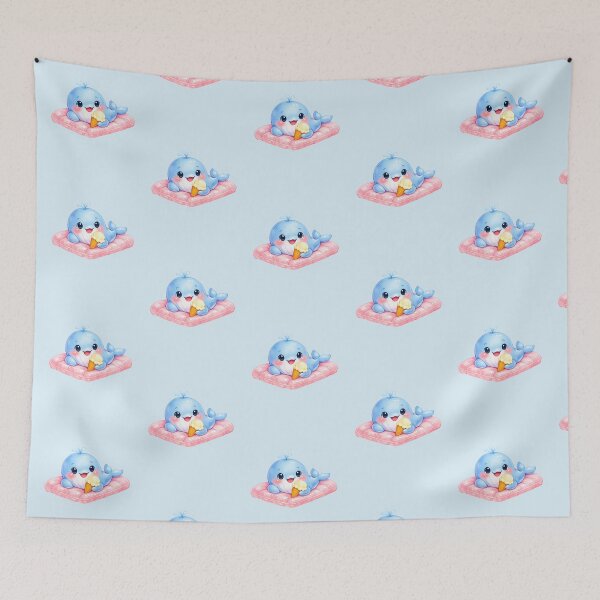 Item preview, Kawaii Whale on Pool Float  designed and sold by DariaCraft.