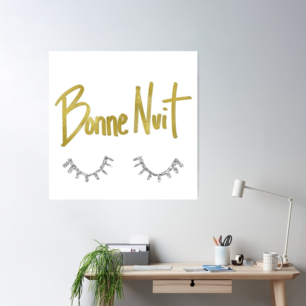 Bonne Nuit Wall Art, Canvas Prints, Framed Prints, Wall Peels