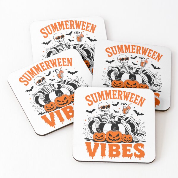 Item preview, Summerween Vibes Skeleton Float Summer Halloween T-Shirt | Retro Spooky Pool Graphic Gift designed and sold by Trendably.