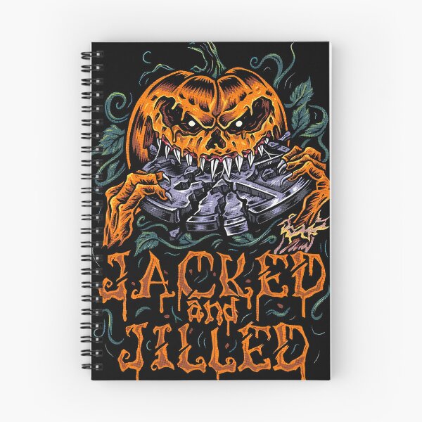 Item preview, Jacked and Jilled Halloween Pumpkin Horror Gym Skull Vintage designed and sold by marzanadosin.