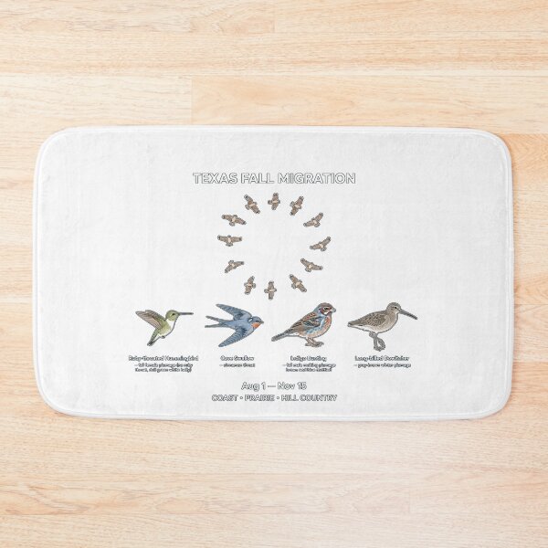 Item preview, Texas Fall Migration Birds Poster Birdwatching Guide Field Guide - Aug 1 to Nov 15 designed and sold by Neurospicy Trolls.