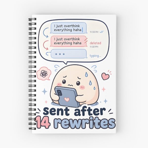 Item preview, Sent After 14 Rewrites Funny Texting Overthinker designed and sold by Day Dreamer.