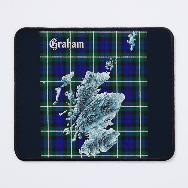 Item preview, Scotland Map and Clan Graham Tartan designed and sold by davidelder.