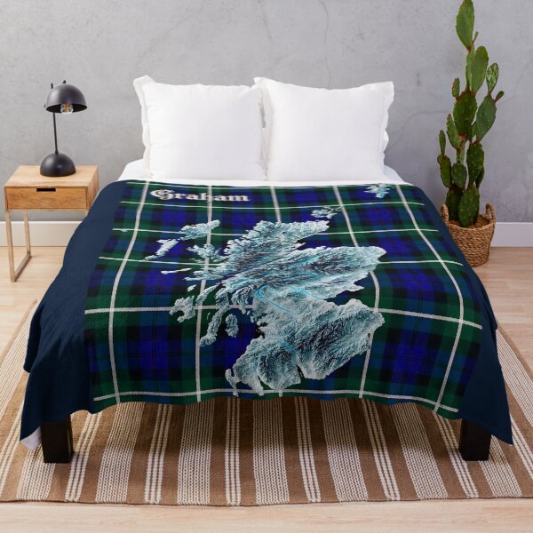 Item preview, Scotland Map and Clan Graham Tartan designed and sold by davidelder.