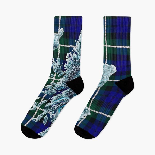 Artikelvorschau, Schottlandkarte und Clan Graham Tartan entworfen und verkauft von davidelder.