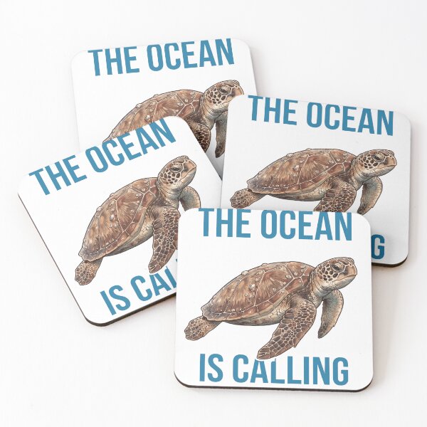 Item preview, The Ocean Is Calling Sea Turtle designed and sold by WearTheVibe Store.