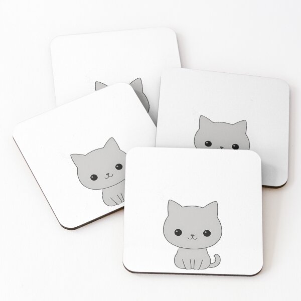 Item preview, Little Cute Minimalist Gray Cat designed and sold by HumourLabShop.