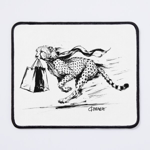 Item preview, Fast Fashion Shopping Cheetah Ink Sketch designed and sold by ferquirarte.