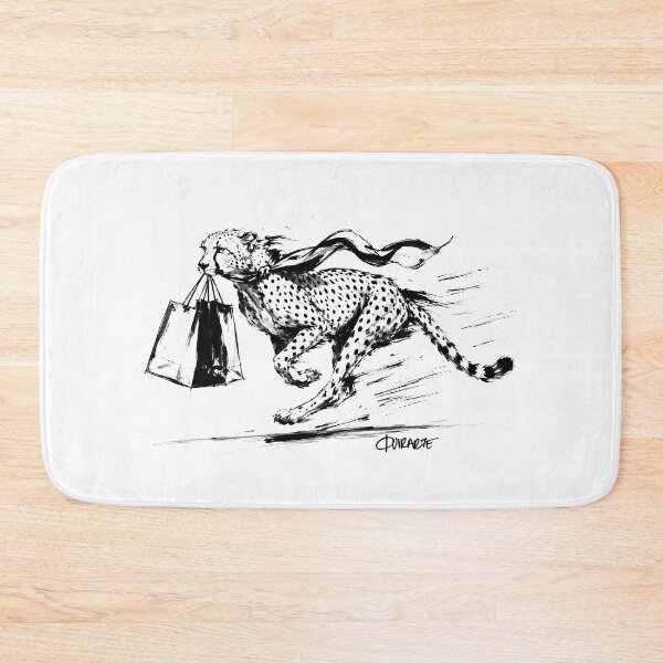 Item preview, Fast Fashion Shopping Cheetah Ink Sketch designed and sold by ferquirarte.