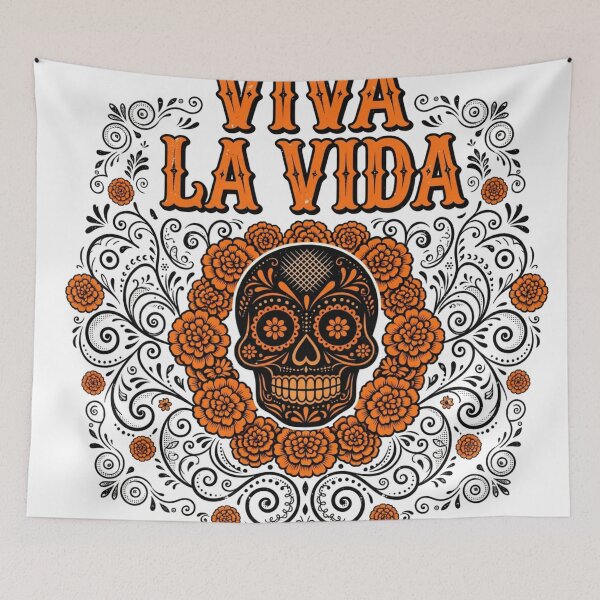 Item preview, Viva La Vida Calavera de Azúcar Día de los Muertos Corona de Caléndula designed and sold by Yellowriversss.