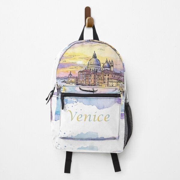 Item preview, Venice Grand Canal Sunset Watercolor Travel Art designed and sold by NareArt.