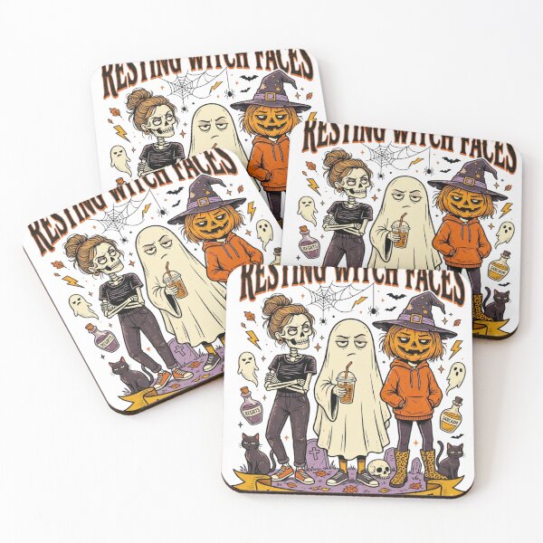 Item preview, Resting Witch Faces Approach With Coffee - Funny Sarcastic Halloween designed and sold by BumbleBloom7.