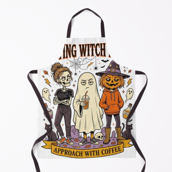 Item preview, Resting Witch Faces Approach With Coffee - Funny Sarcastic Halloween designed and sold by BumbleBloom7.