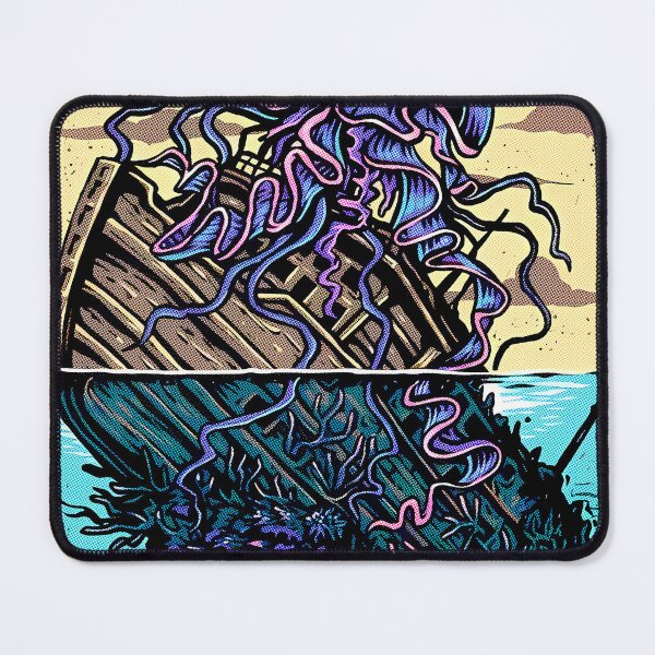 Item preview, Jellyfish Shipwreck Illustration Ocean Fantasy Vintage Artwork designed and sold by marzanadosin.