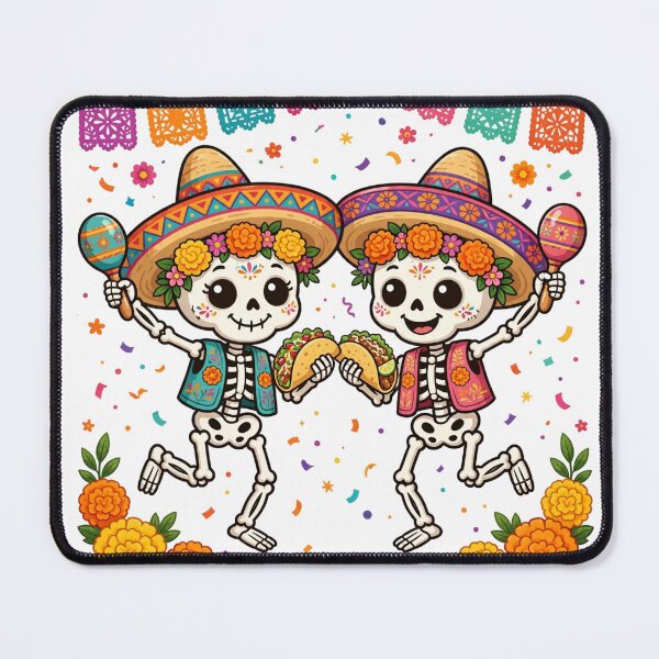 Item preview, Cute Dancing Skeletons Taco Fiesta Dia de los Muertos Party designed and sold by Yellowriversss.